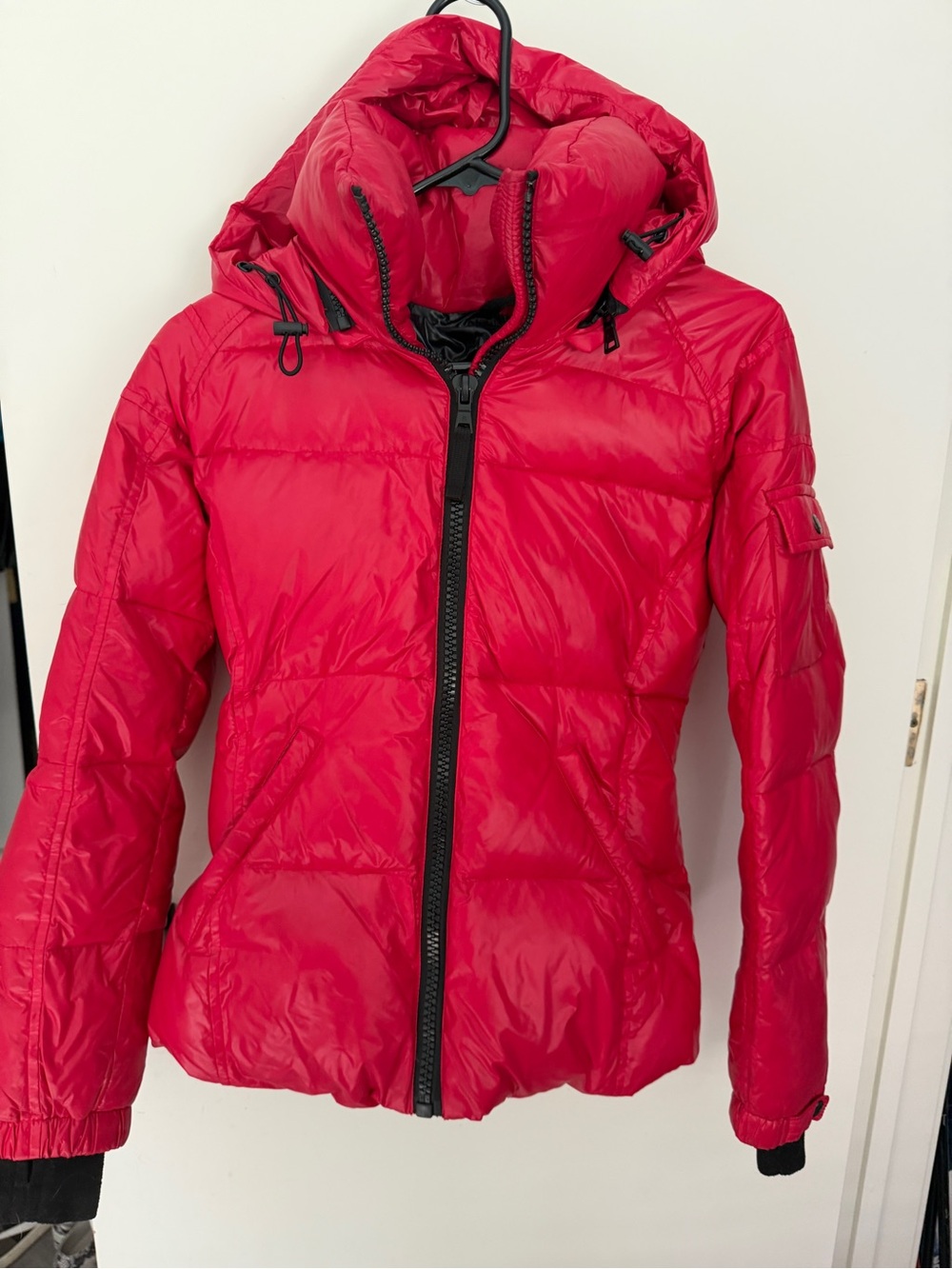 S13 NYC Red & Black Ski Winter Down Jacket, Size XS/S